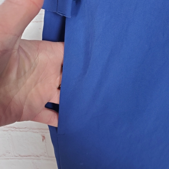 Everlane Japanese GoWeave Front Zip Dress Size 00 Blue Relaxed Fit - Picture 10 of 15